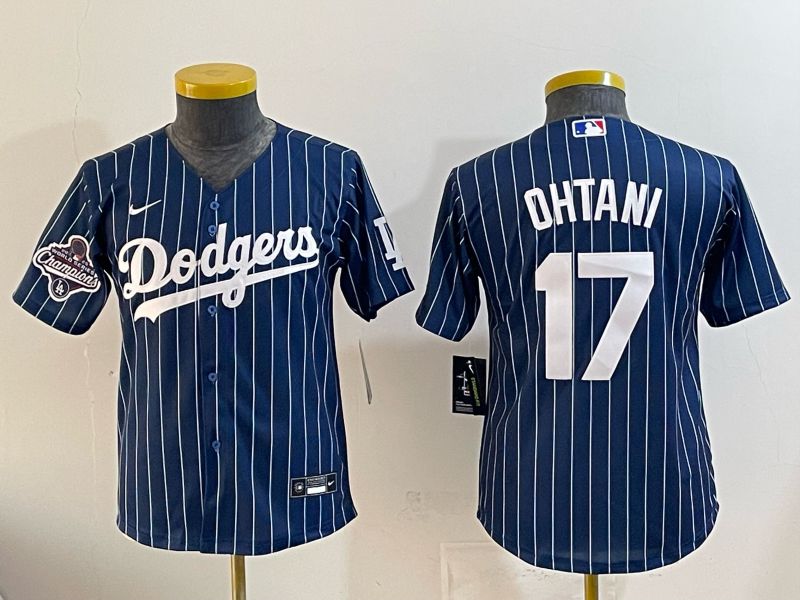 Youth Nike 2026 Los Angeles Dodgers #17 Ohtani  Blue Stripe Game MLB Jersey 120813